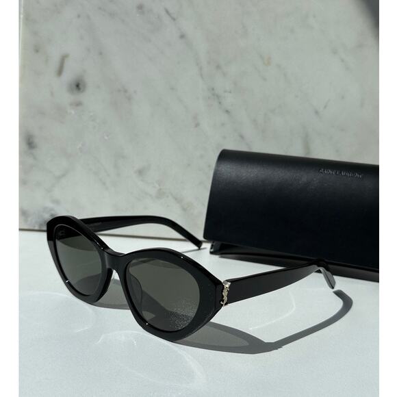 NEW Saint Laurent SL M60 Black Cat Eye Sunglasses